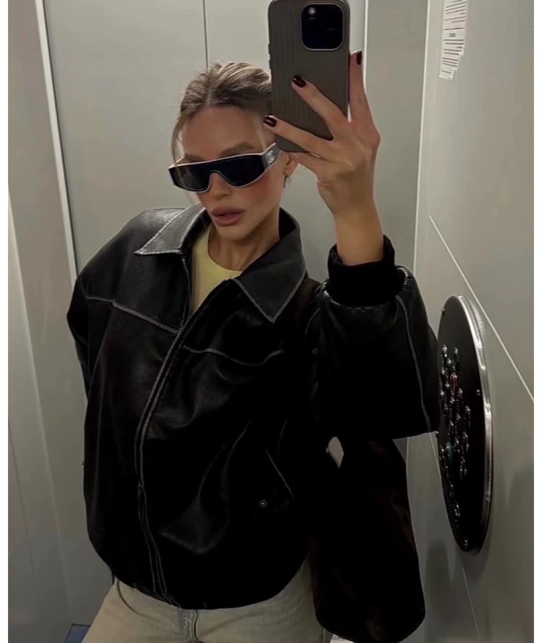 CHANEL Черные пластиковые солнцезащитные очки, фото 5