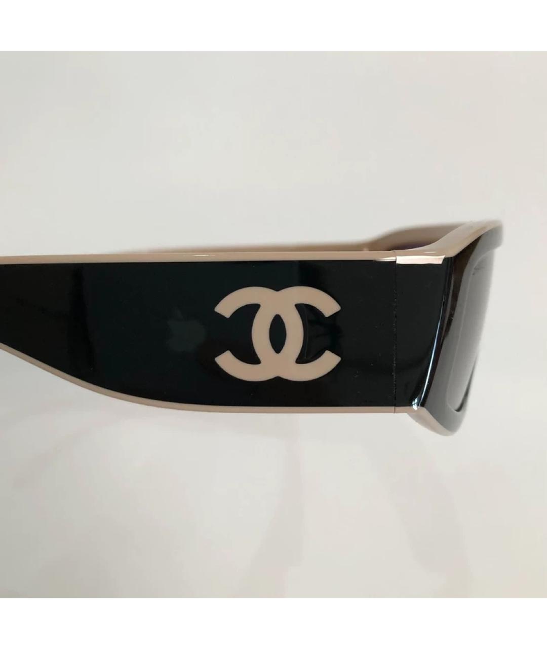 CHANEL Черные пластиковые солнцезащитные очки, фото 3