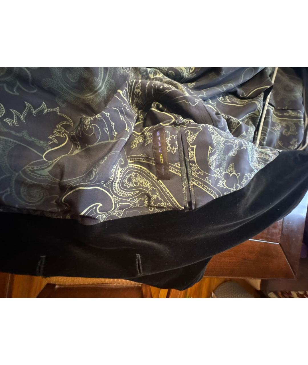 ETRO Черный бархатный тренч / плащ, фото 3