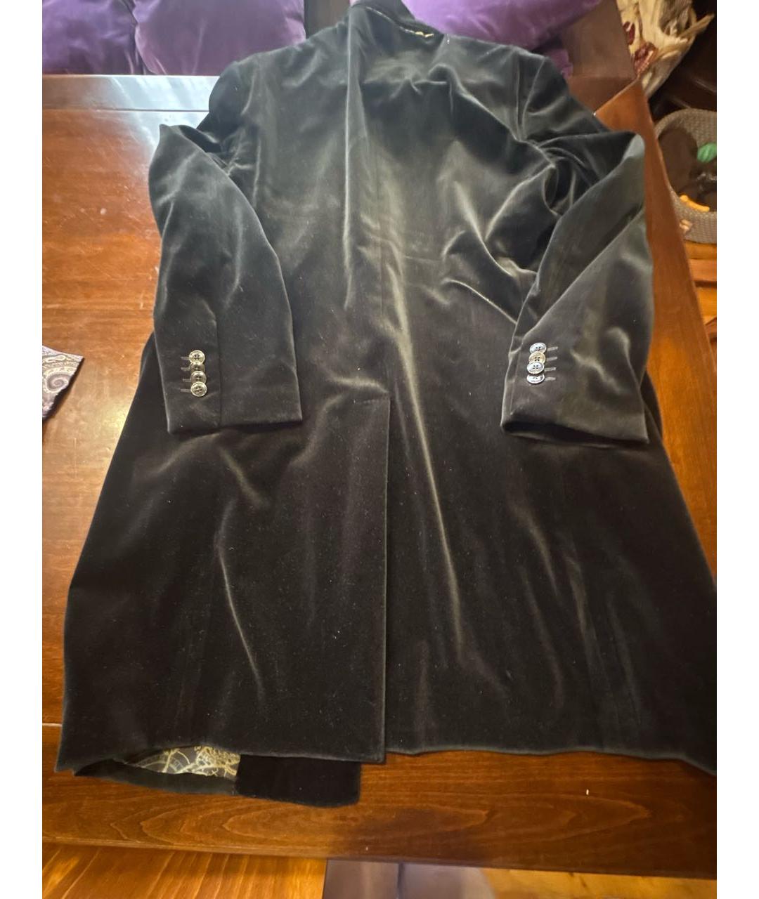 ETRO Черный бархатный тренч / плащ, фото 4