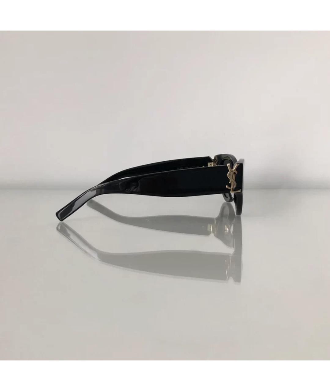 SAINT LAURENT Черные пластиковые солнцезащитные очки, фото 2