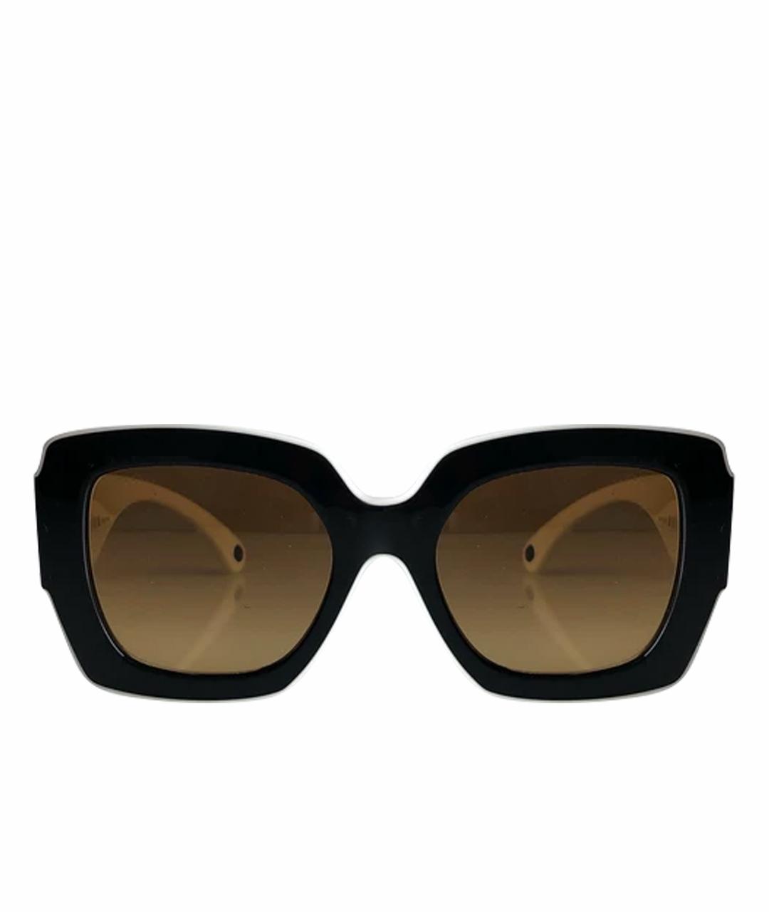 CHANEL Черные пластиковые солнцезащитные очки, фото 1