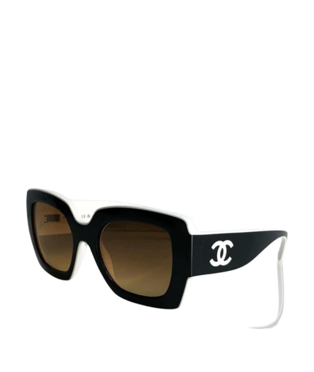 CHANEL Черные пластиковые солнцезащитные очки, фото 6