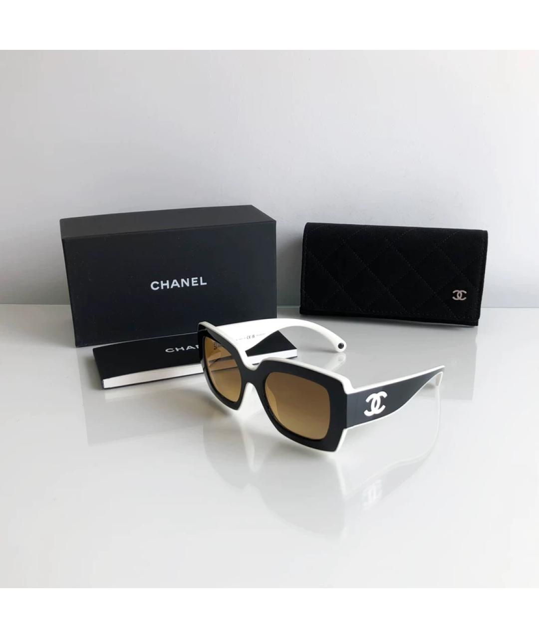 CHANEL Черные пластиковые солнцезащитные очки, фото 5