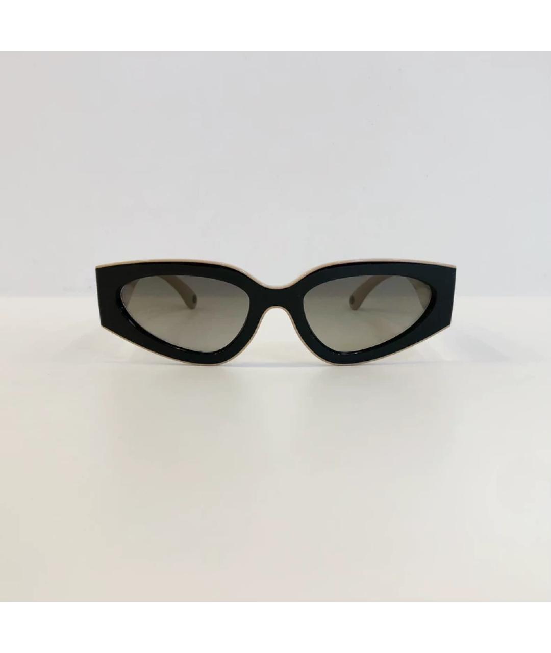 CHANEL Черные пластиковые солнцезащитные очки, фото 2