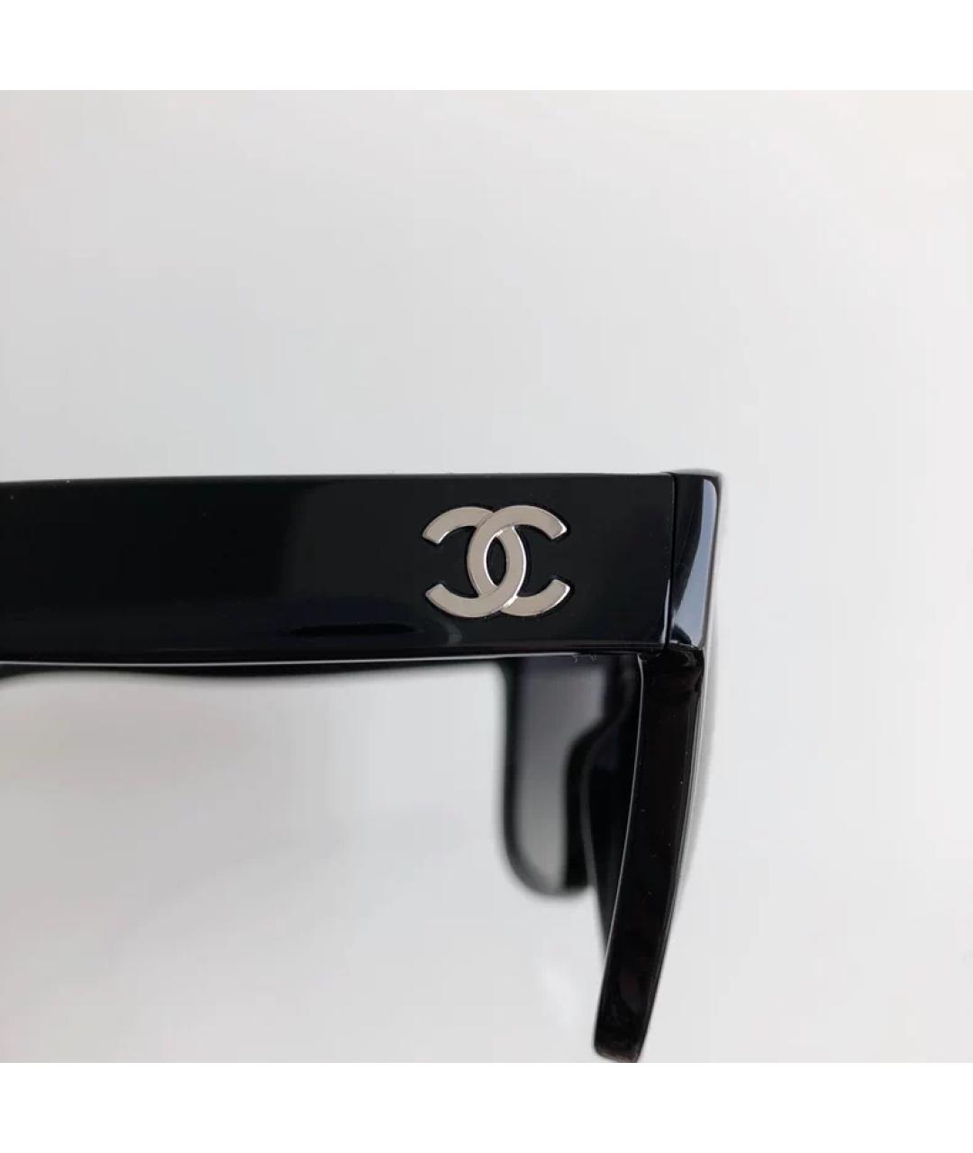 CHANEL Черные пластиковые солнцезащитные очки, фото 5