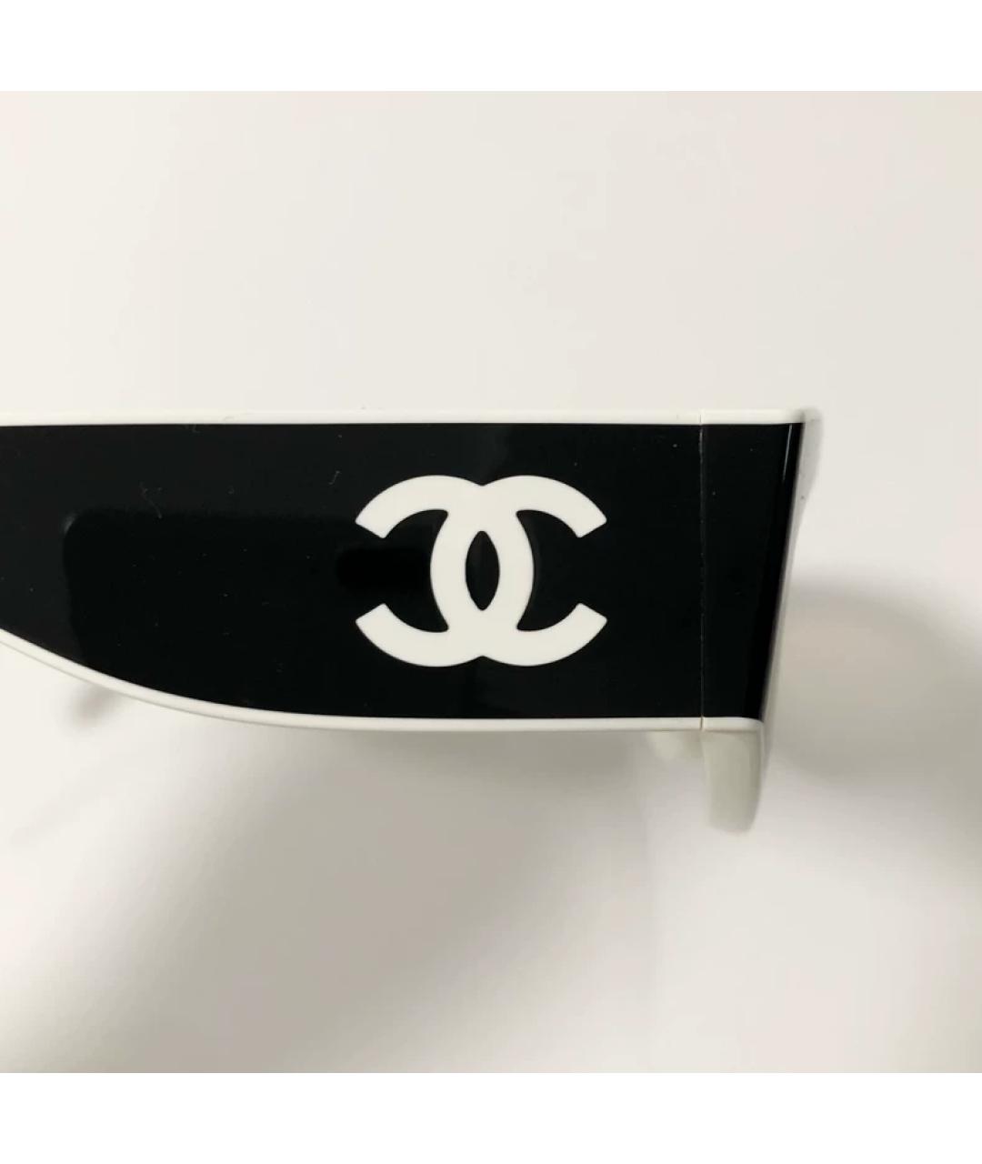 CHANEL Черные пластиковые солнцезащитные очки, фото 3