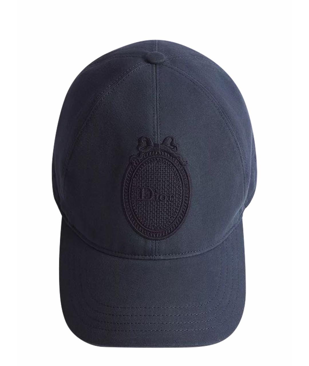 CHRISTIAN DIOR Темно-синяя хлопковая кепка, фото 1