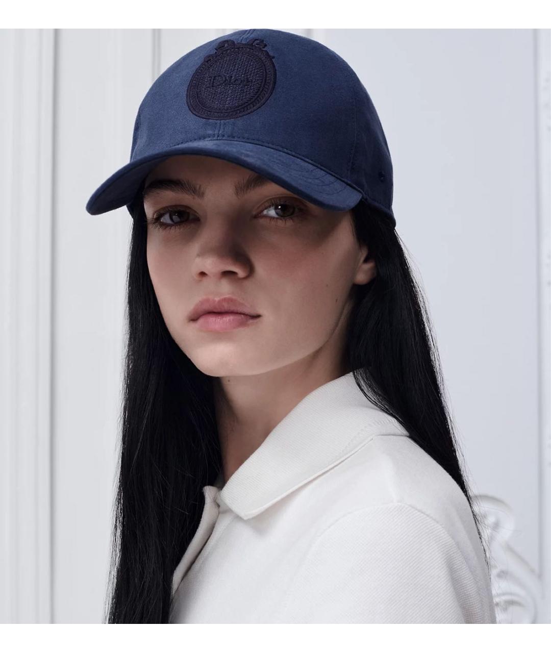 CHRISTIAN DIOR Темно-синяя хлопковая кепка, фото 2