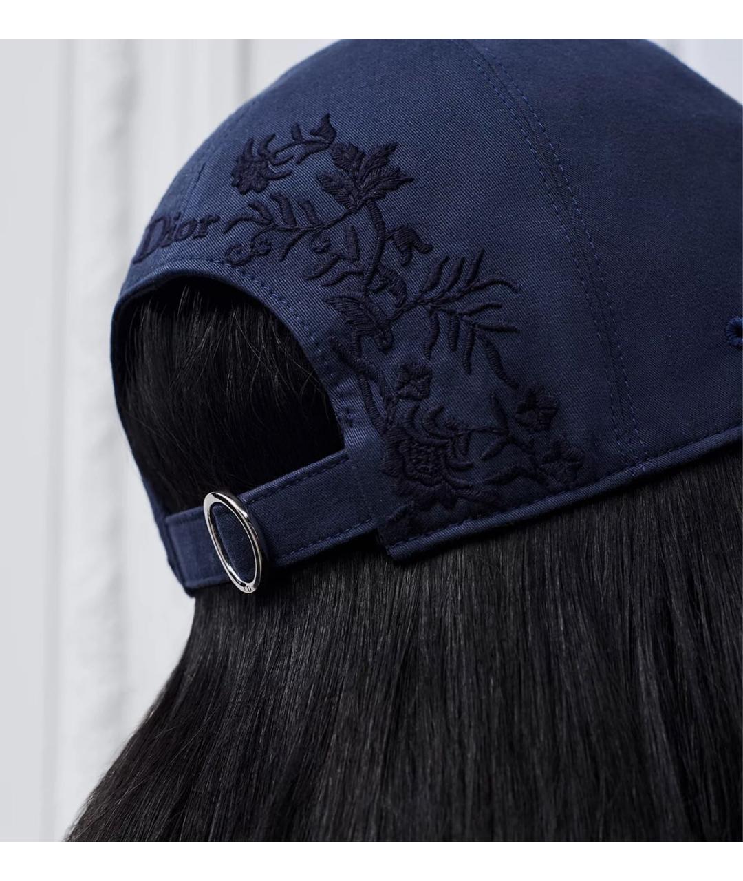 CHRISTIAN DIOR Темно-синяя хлопковая кепка, фото 3