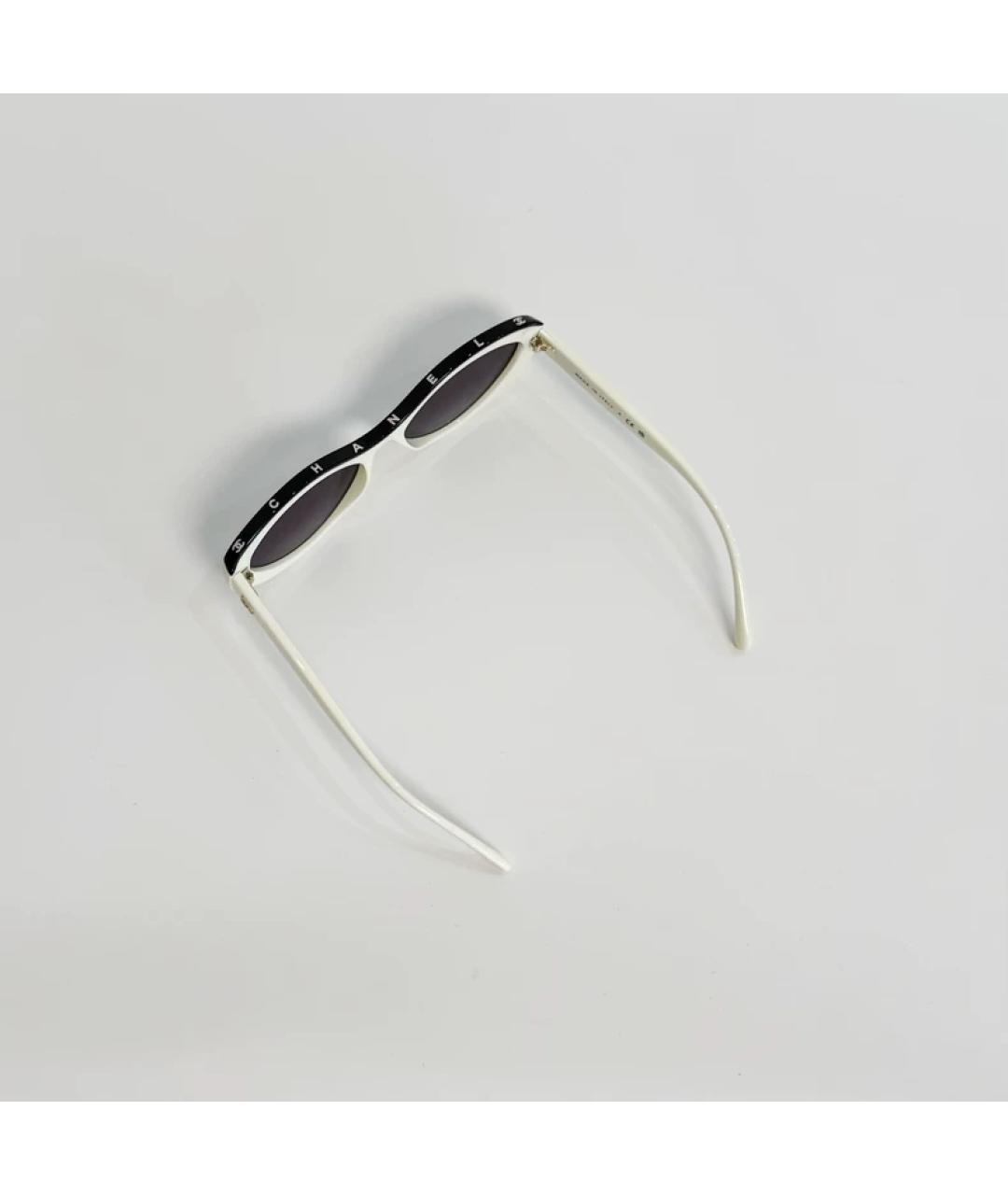 CHANEL Белые солнцезащитные очки, фото 5