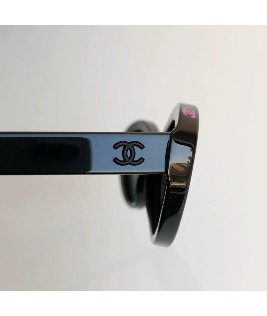 CHANEL Черные пластиковые солнцезащитные очки, фото 2