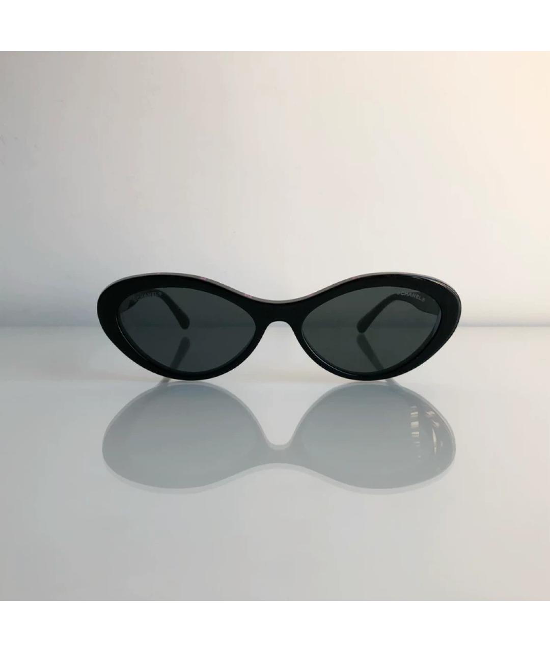 CHANEL Черные пластиковые солнцезащитные очки, фото 7