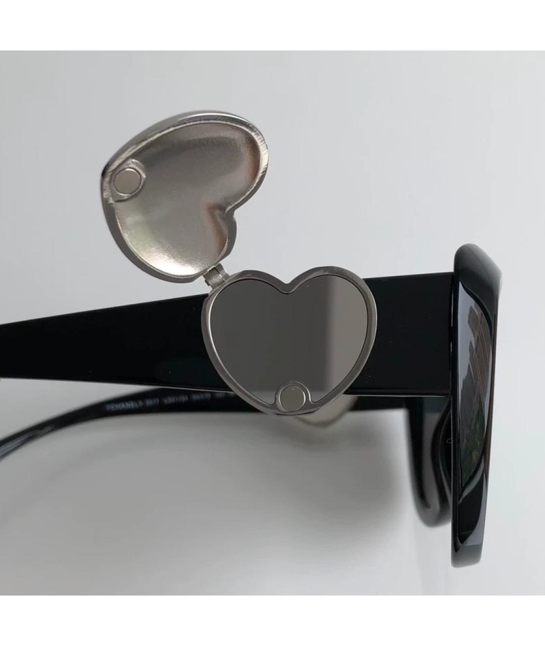 CHANEL Черные пластиковые солнцезащитные очки, фото 3