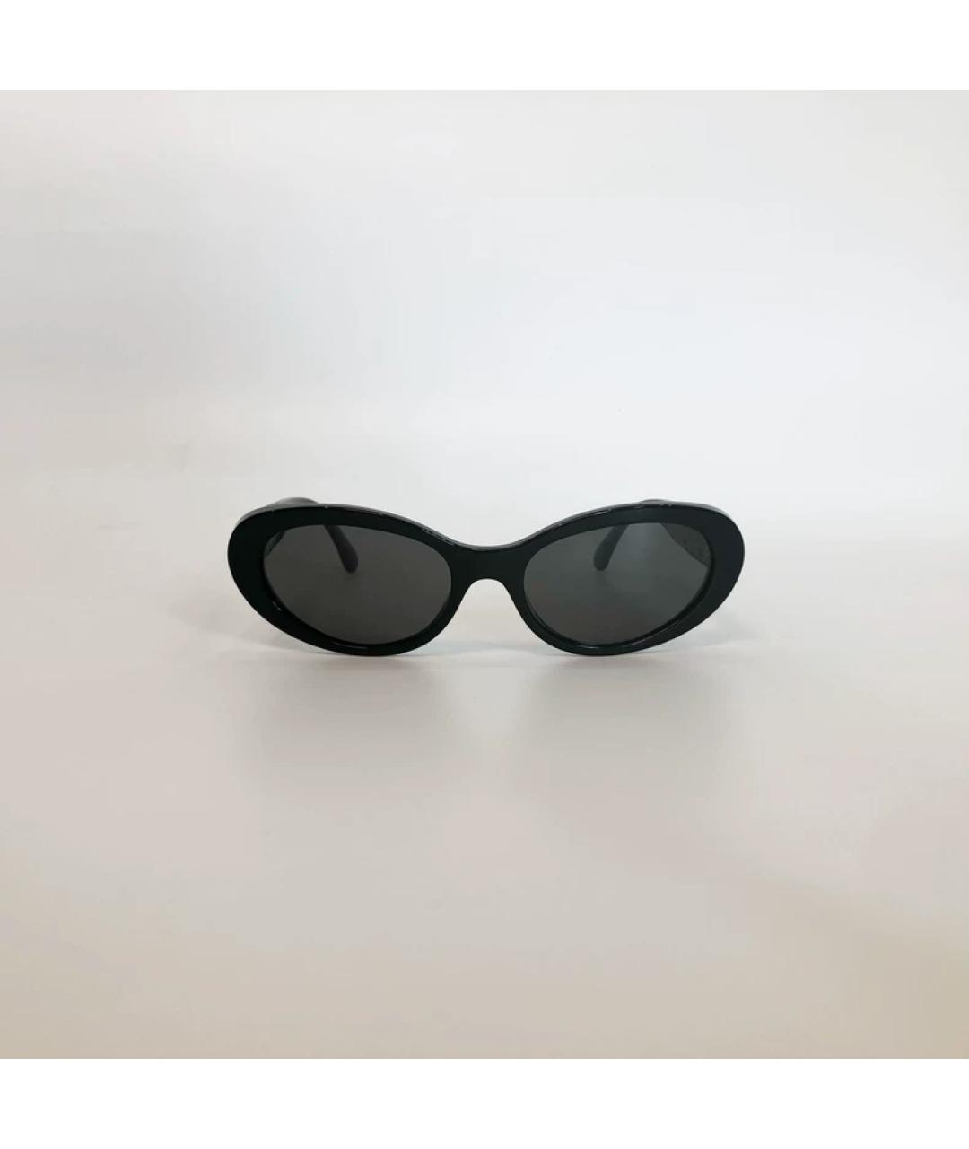 CHANEL Черные пластиковые солнцезащитные очки, фото 5