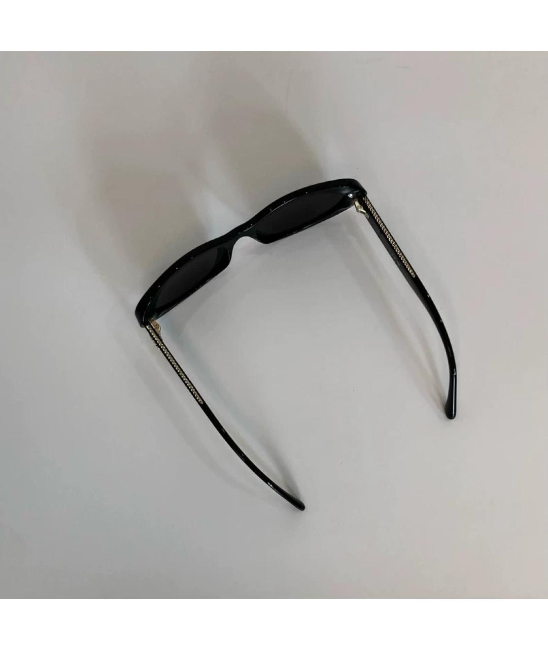 CHANEL Черные пластиковые солнцезащитные очки, фото 3