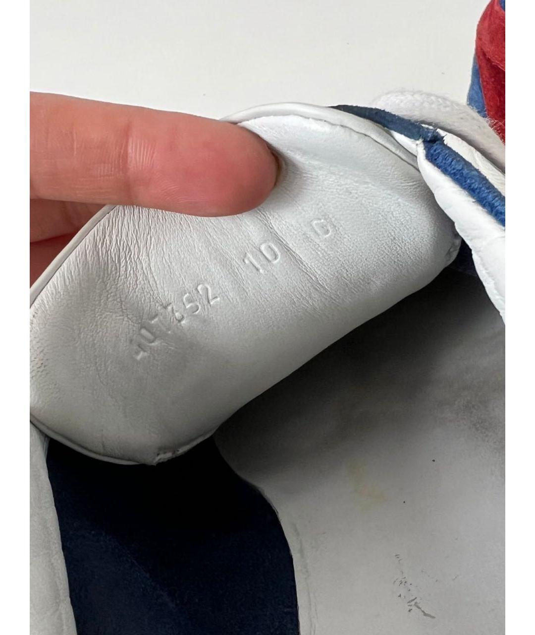 GUCCI Синие замшевые низкие кроссовки / кеды, фото 5