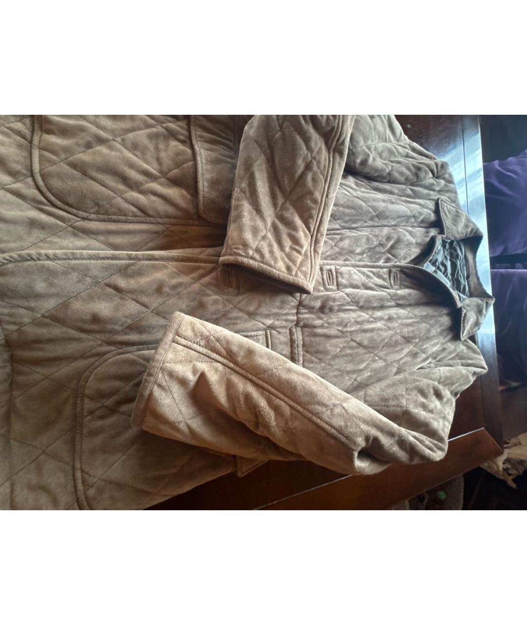 BRIONI Хаки замшевая куртка, фото 3