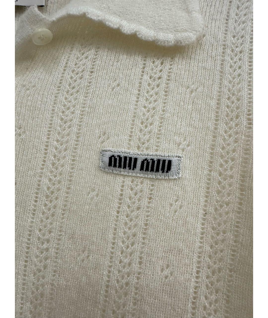 MIU MIU Белый кашемировый джемпер / свитер, фото 3