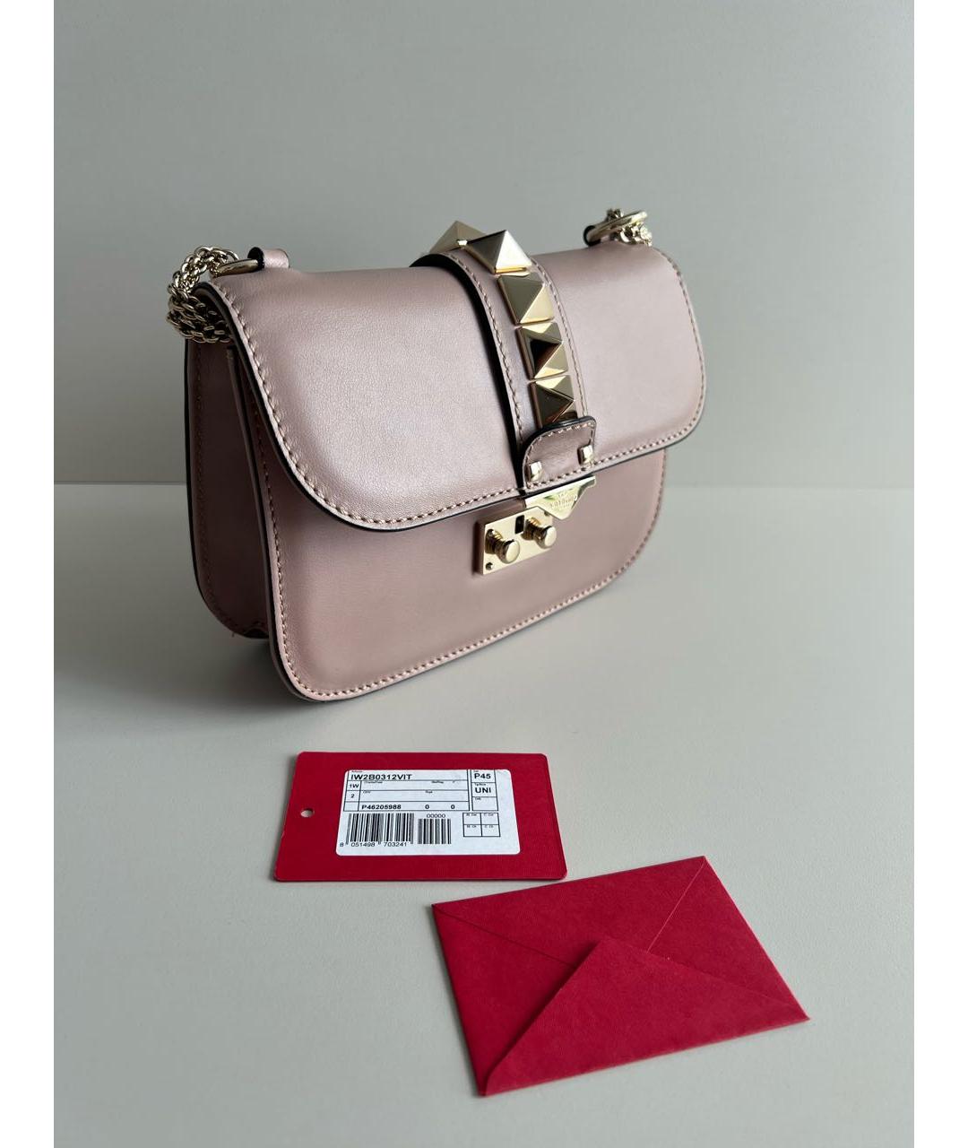 VALENTINO Бежевая кожаная сумка через плечо, фото 2