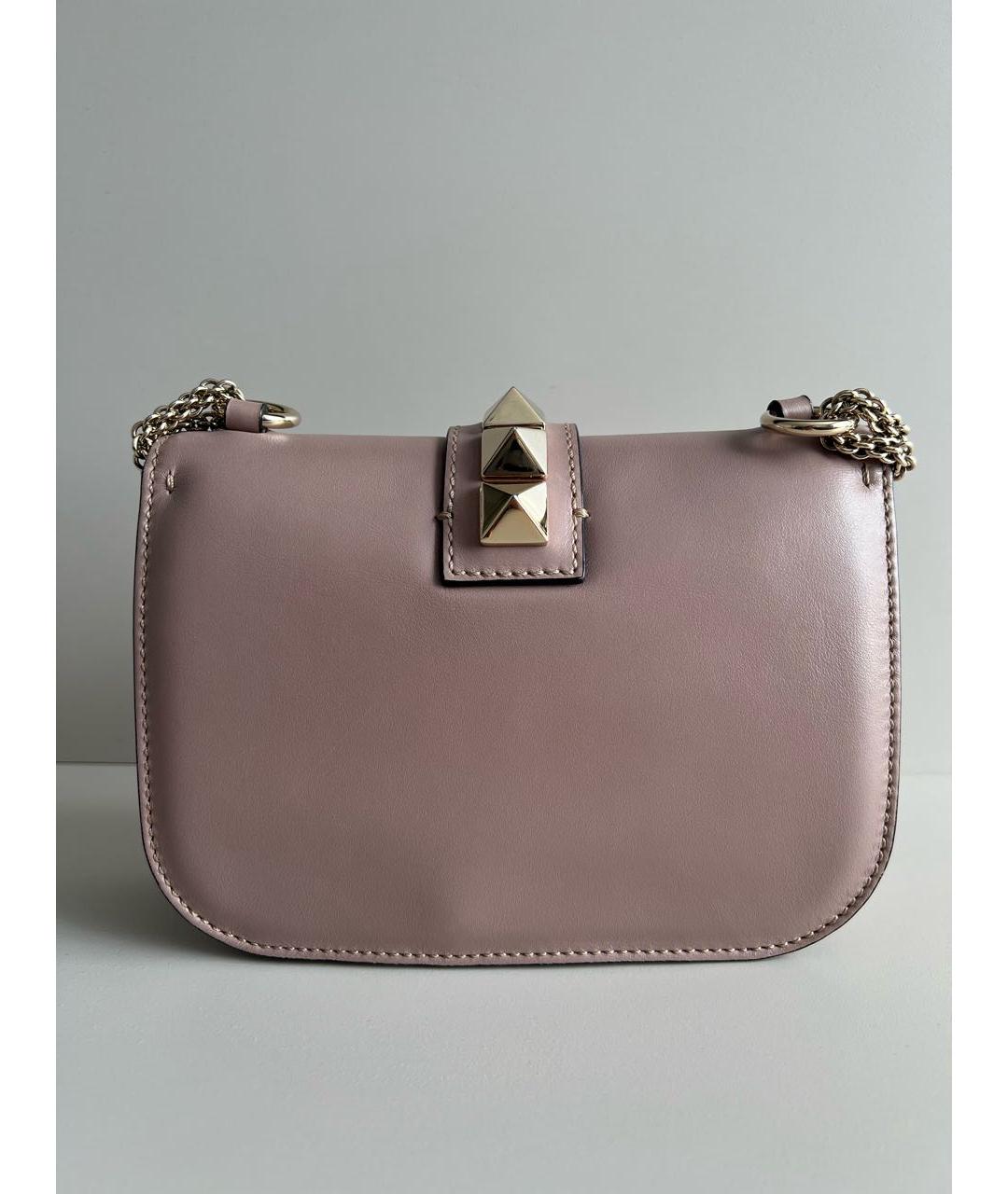 VALENTINO Бежевая кожаная сумка через плечо, фото 3