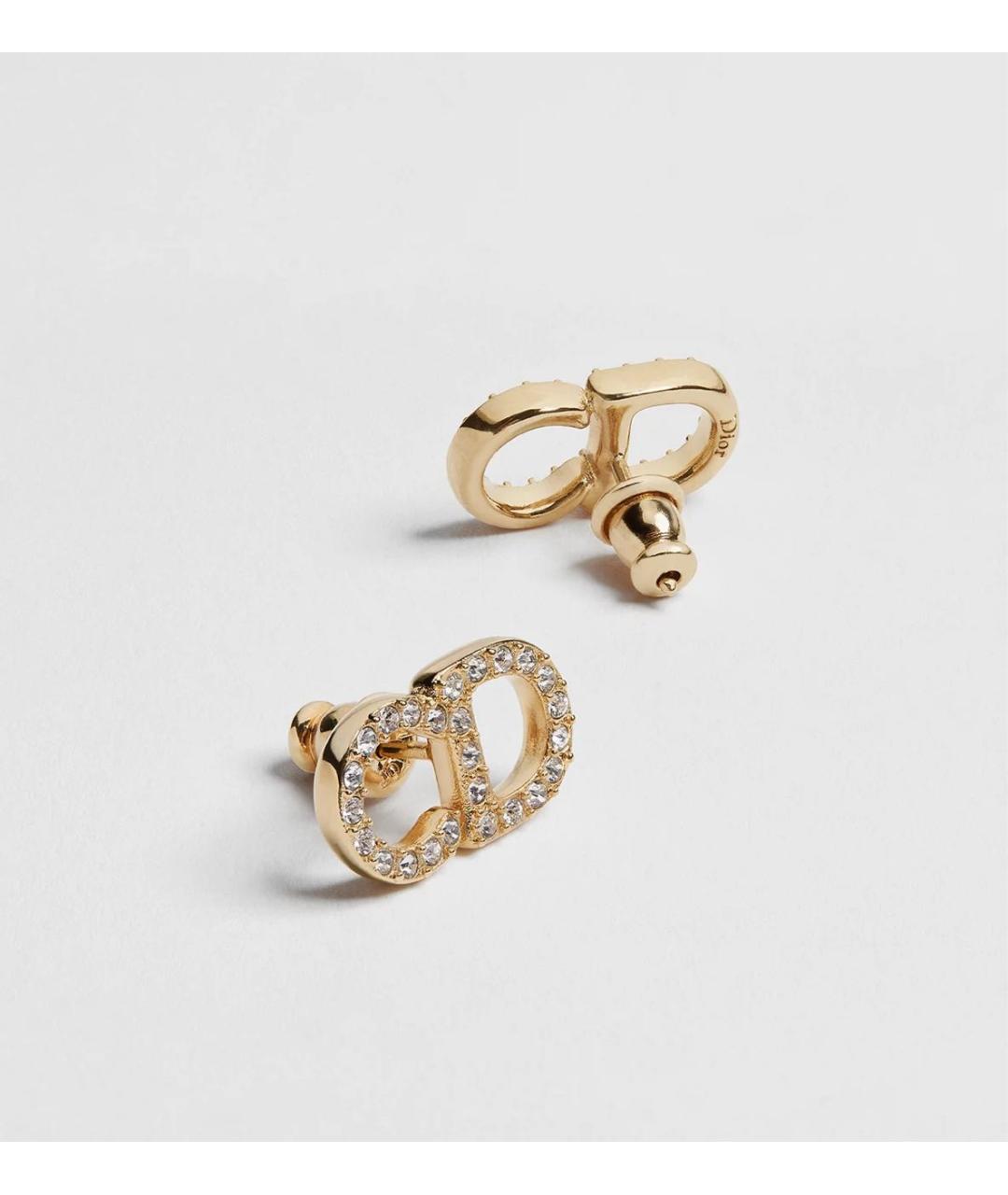 CHRISTIAN DIOR Желтые металлические серьги, фото 3