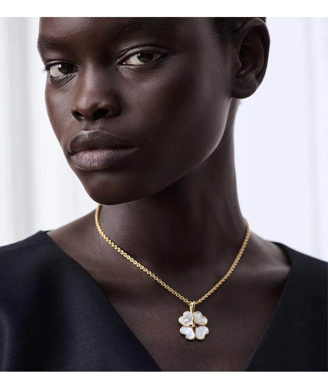 CHRISTIAN DIOR Желтая металлическая подвеска, фото 2