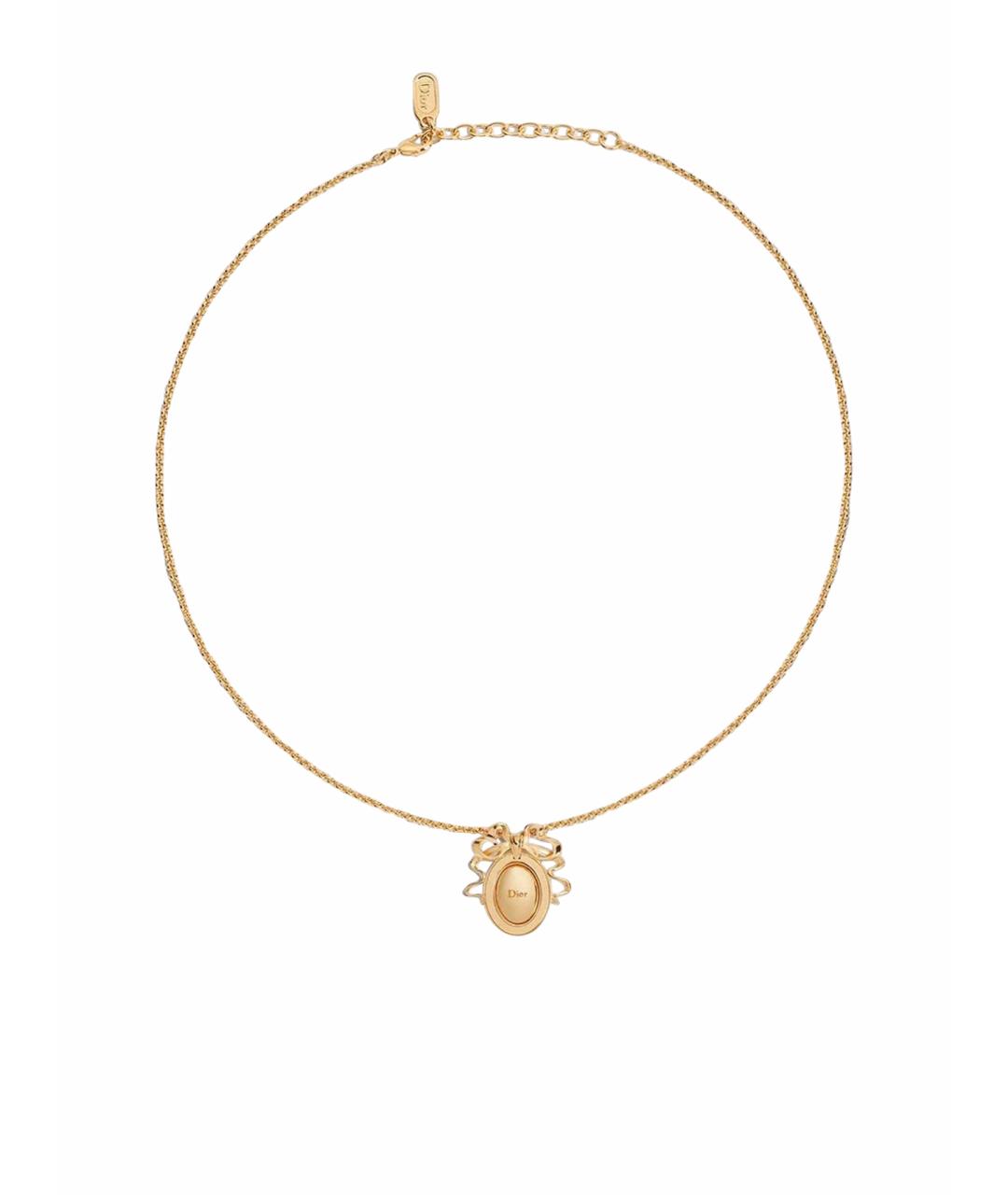 CHRISTIAN DIOR Желтая металлическая подвеска, фото 1