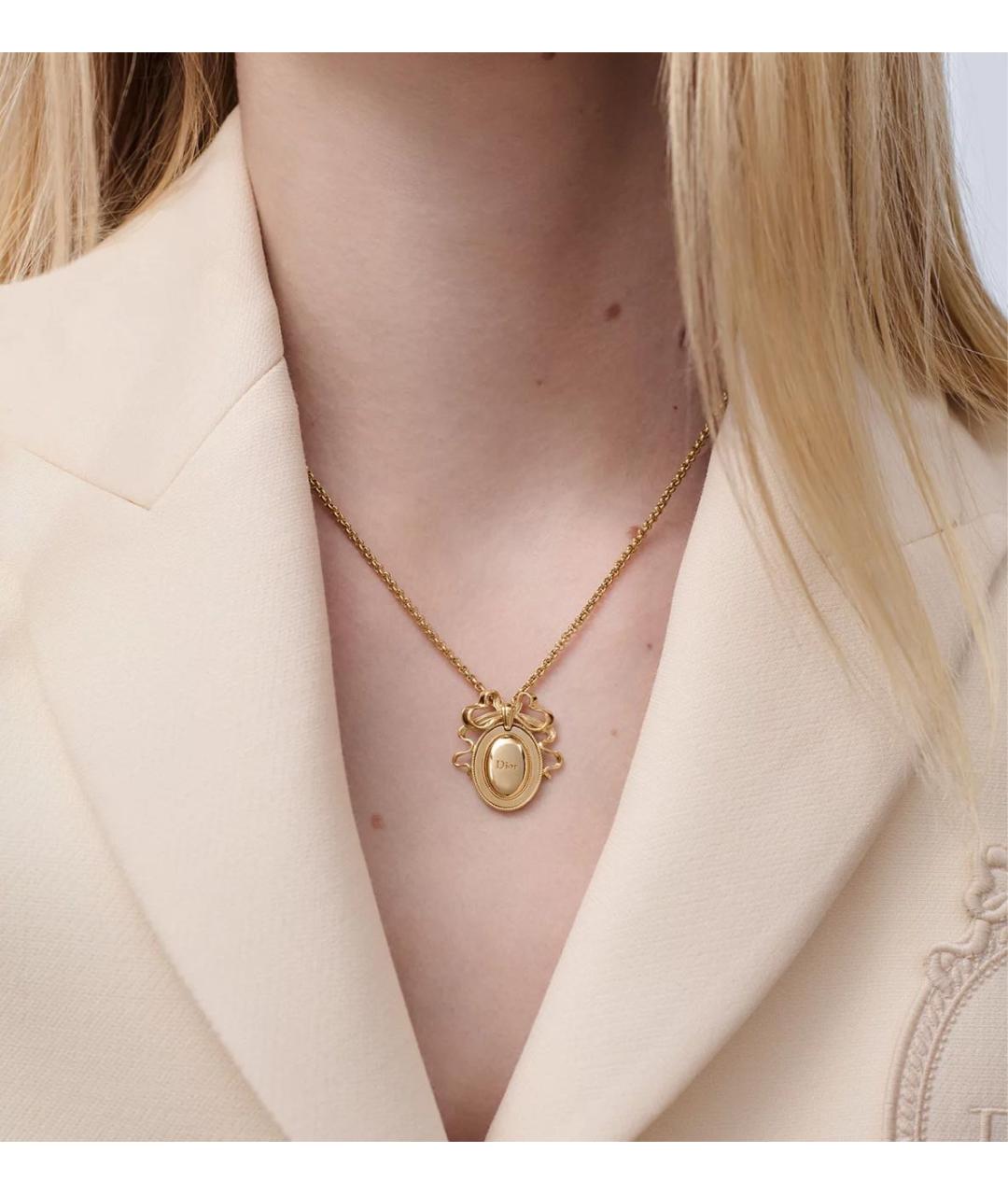 CHRISTIAN DIOR Желтая металлическая подвеска, фото 2