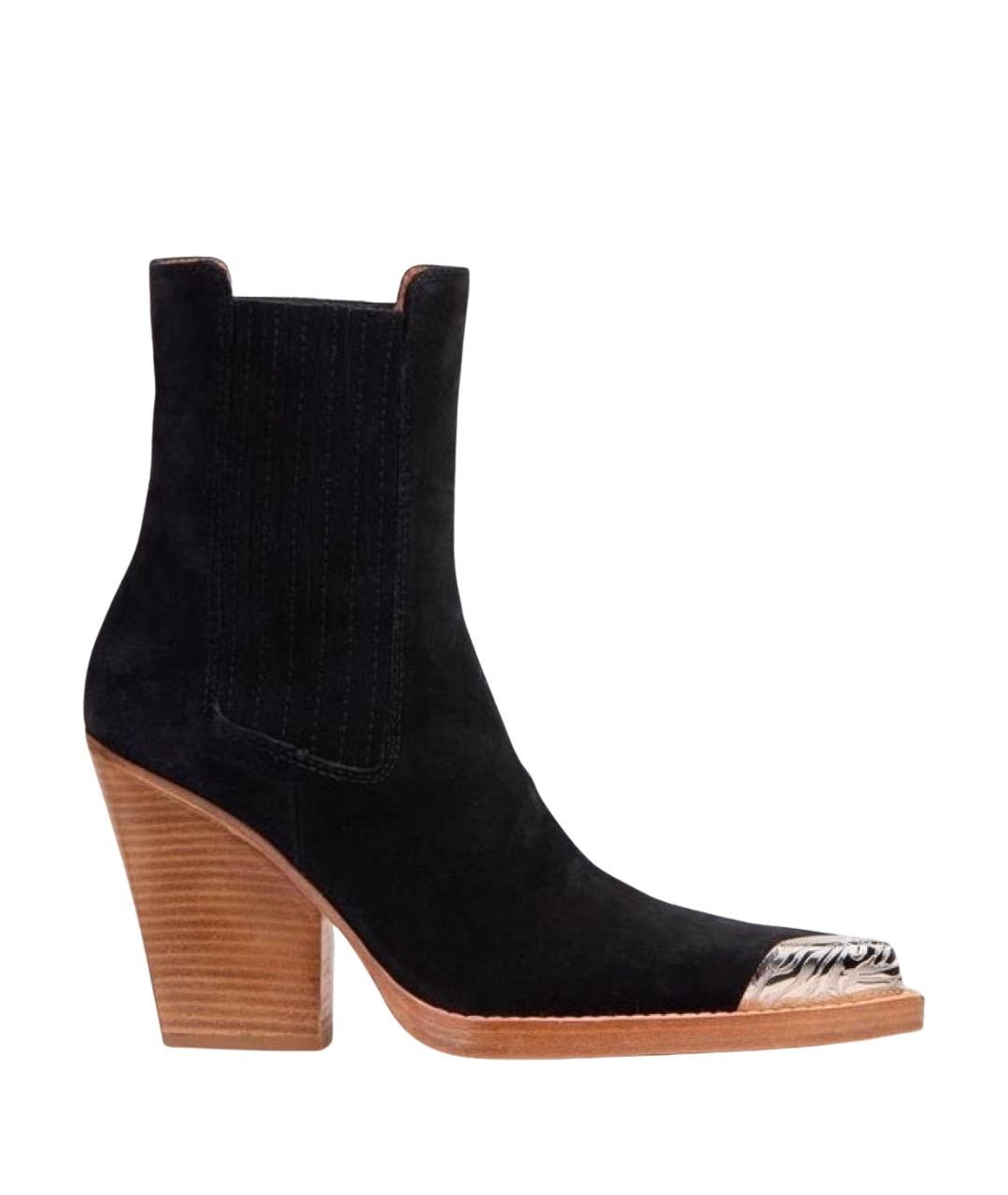 PARIS TEXAS Черные замшевые ботильоны, фото 1
