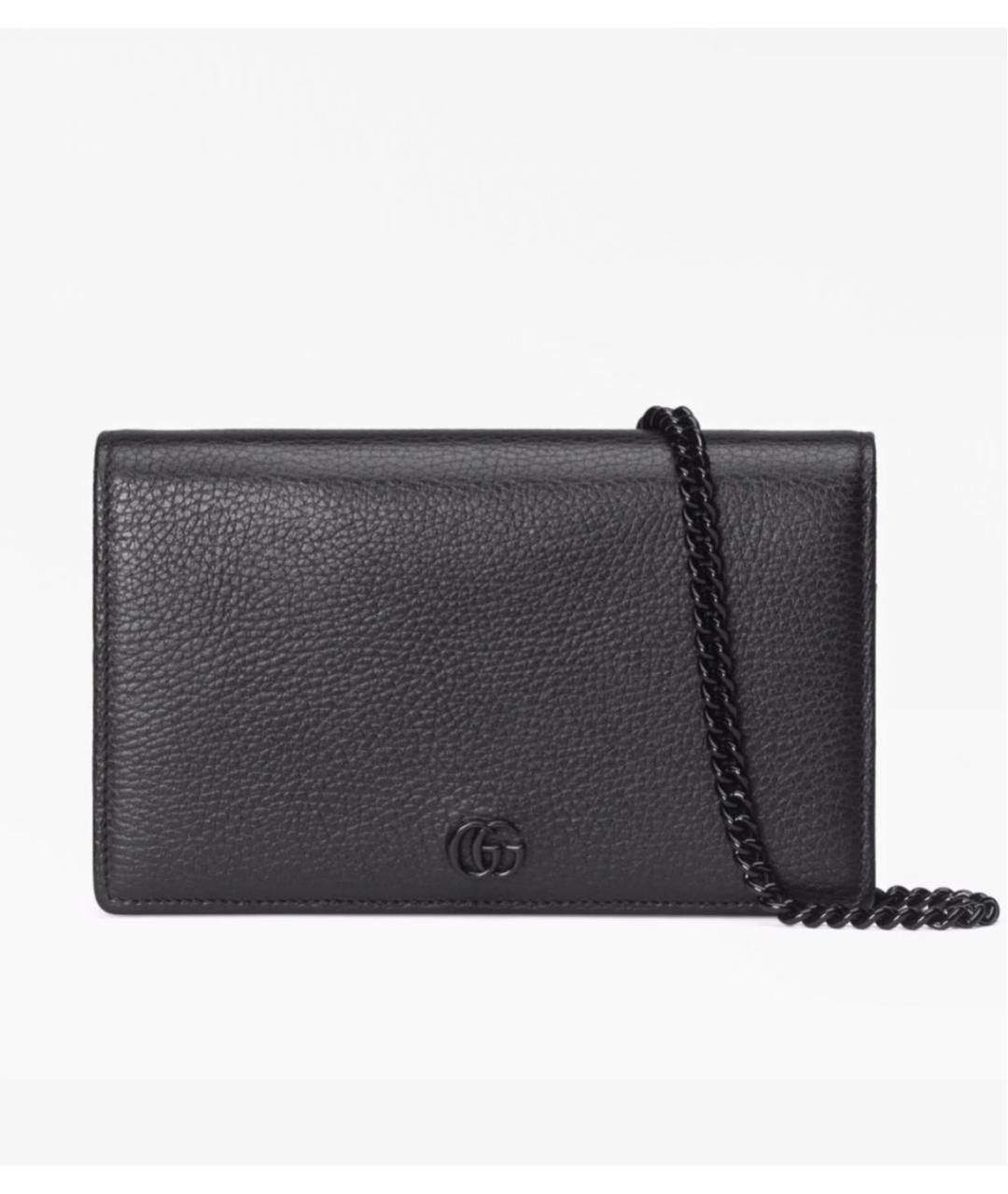 GUCCI Черная кожаная сумка через плечо, фото 9