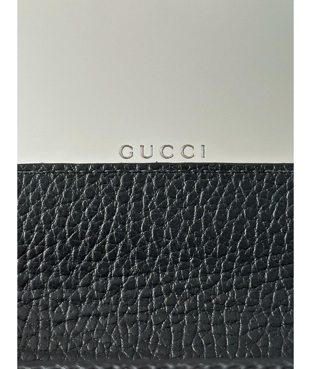 GUCCI Черная кожаная сумка через плечо, фото 8