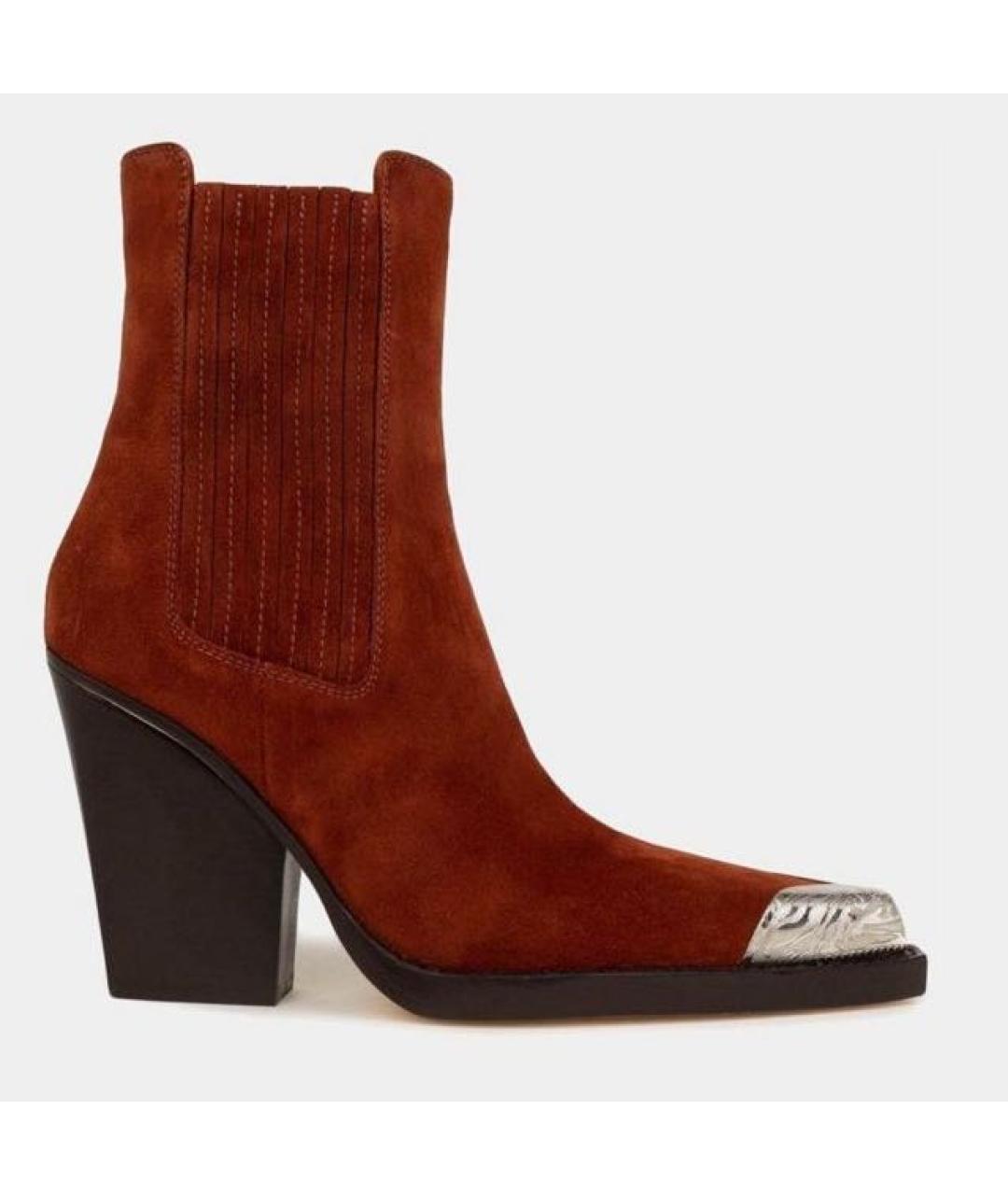 PARIS TEXAS Коричневые замшевые ботильоны, фото 3