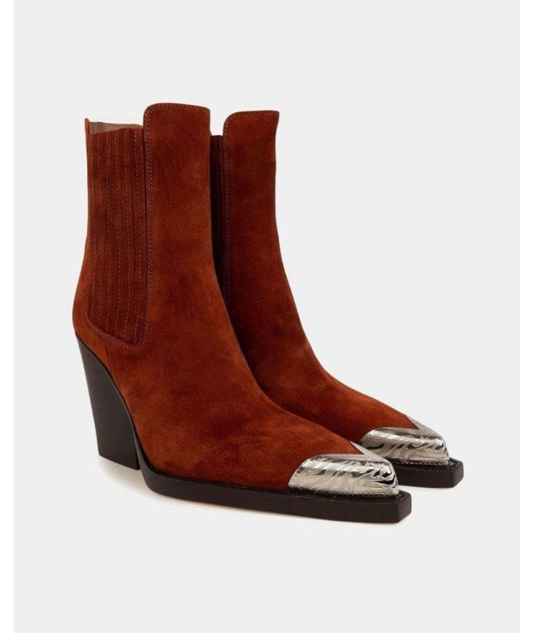 PARIS TEXAS Коричневые замшевые ботильоны, фото 2
