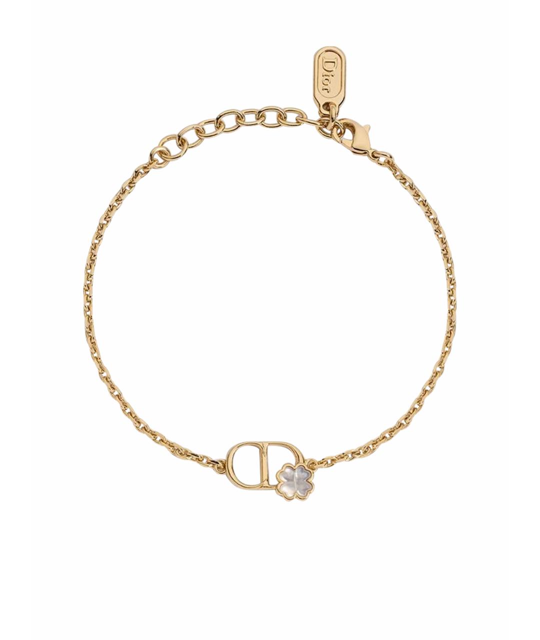 CHRISTIAN DIOR Желтый металлический браслет, фото 1