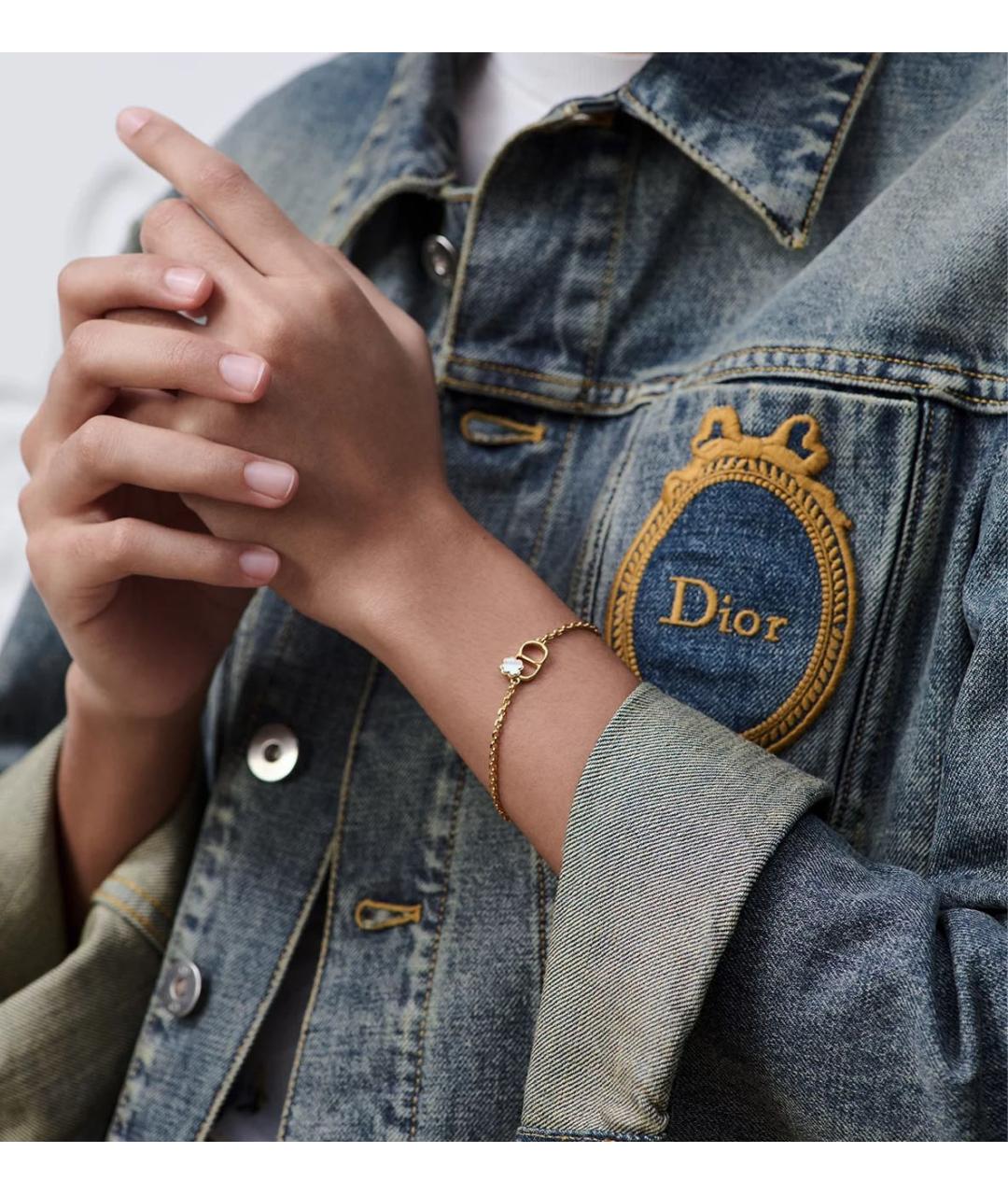 CHRISTIAN DIOR Желтый металлический браслет, фото 2
