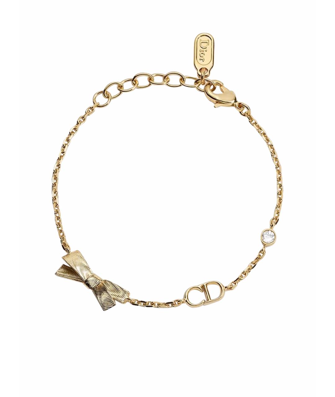 CHRISTIAN DIOR Желтый металлический браслет, фото 1