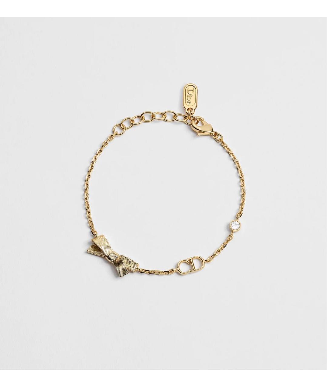 CHRISTIAN DIOR Желтый металлический браслет, фото 3