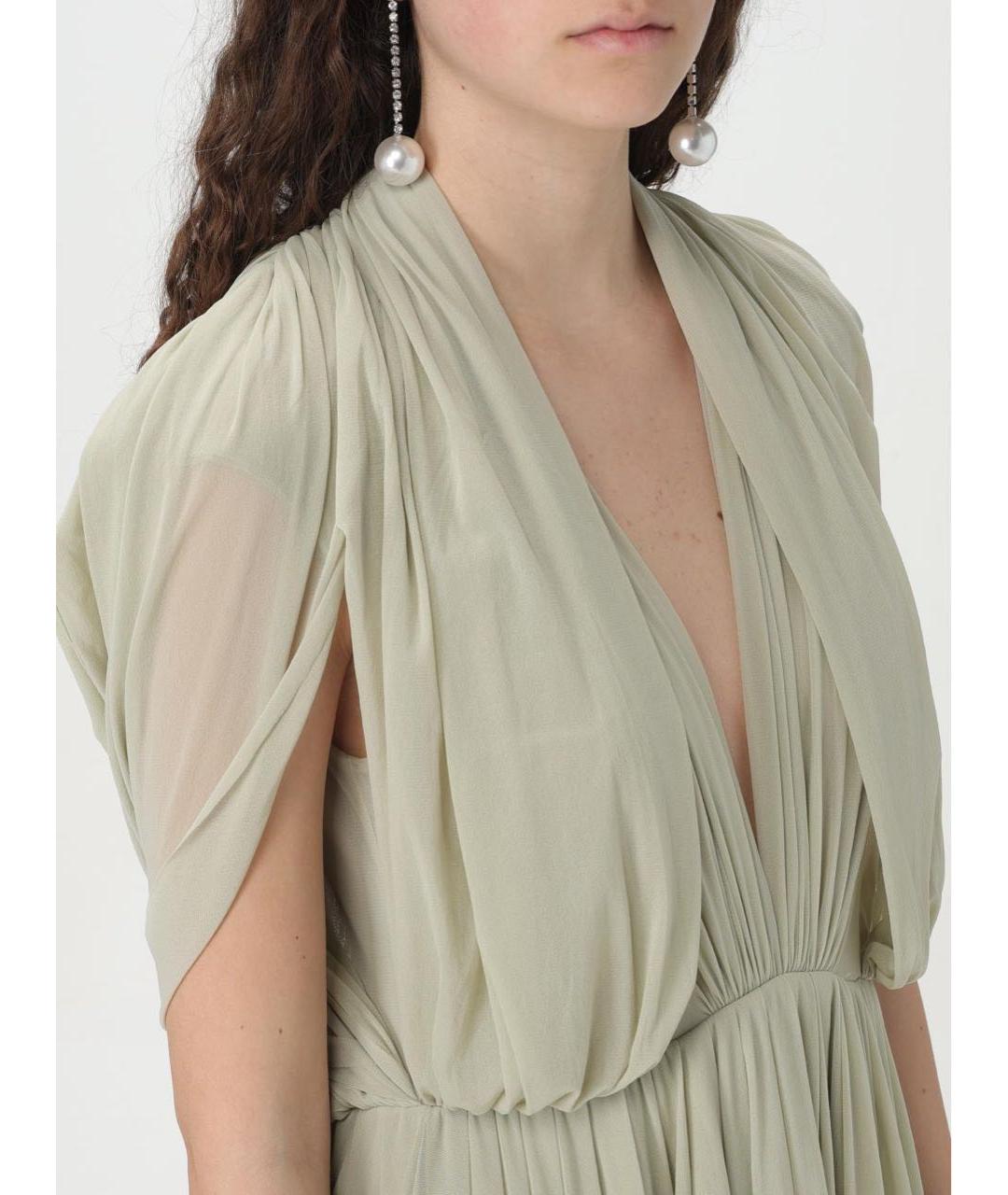 PHILOSOPHY DI LORENZO SERAFINI Зеленые полиамидовое коктейльное платье, фото 4