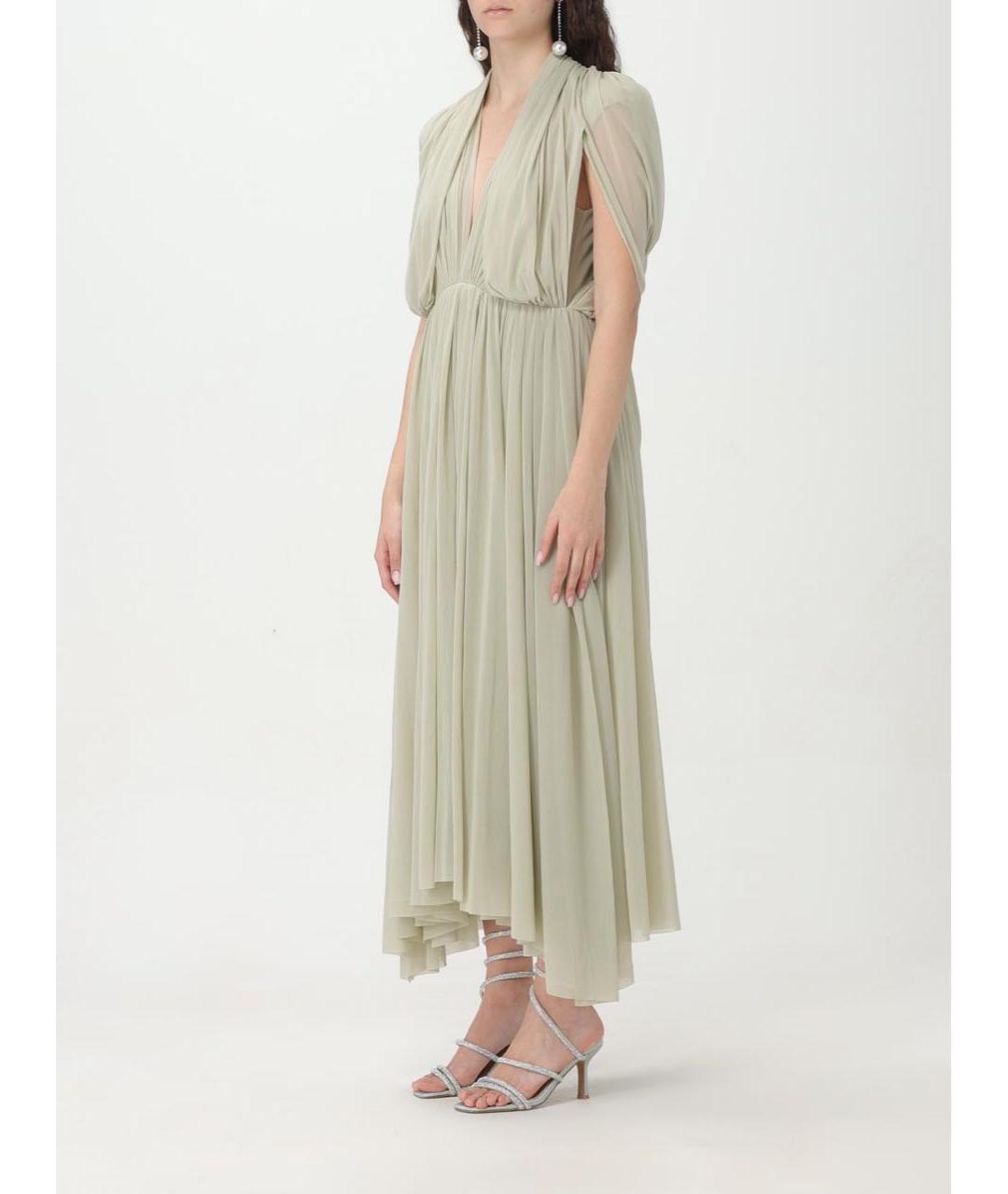 PHILOSOPHY DI LORENZO SERAFINI Зеленые полиамидовое коктейльное платье, фото 5