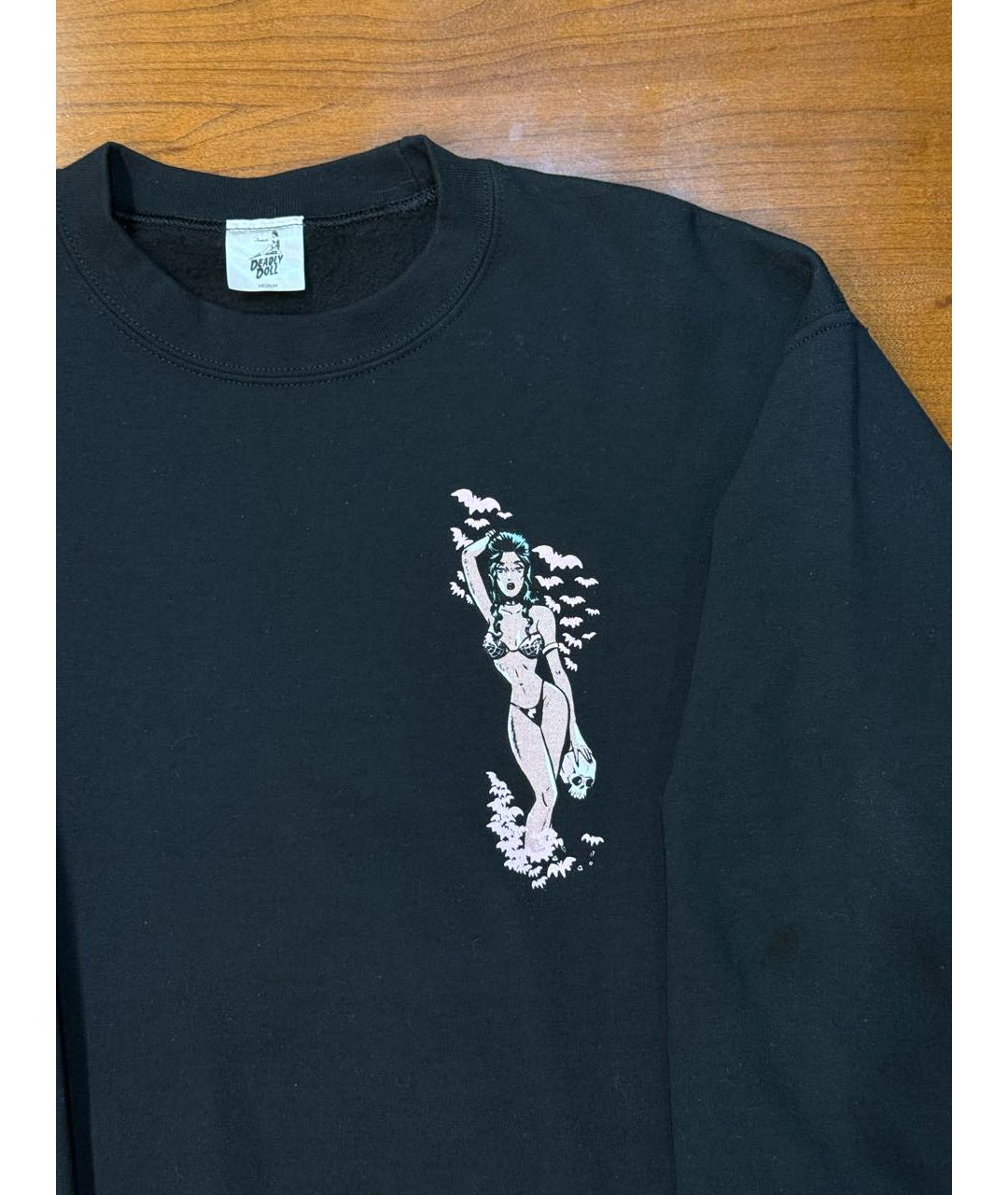 Deadly Doll Черный хлопковый спортивные костюмы, фото 7