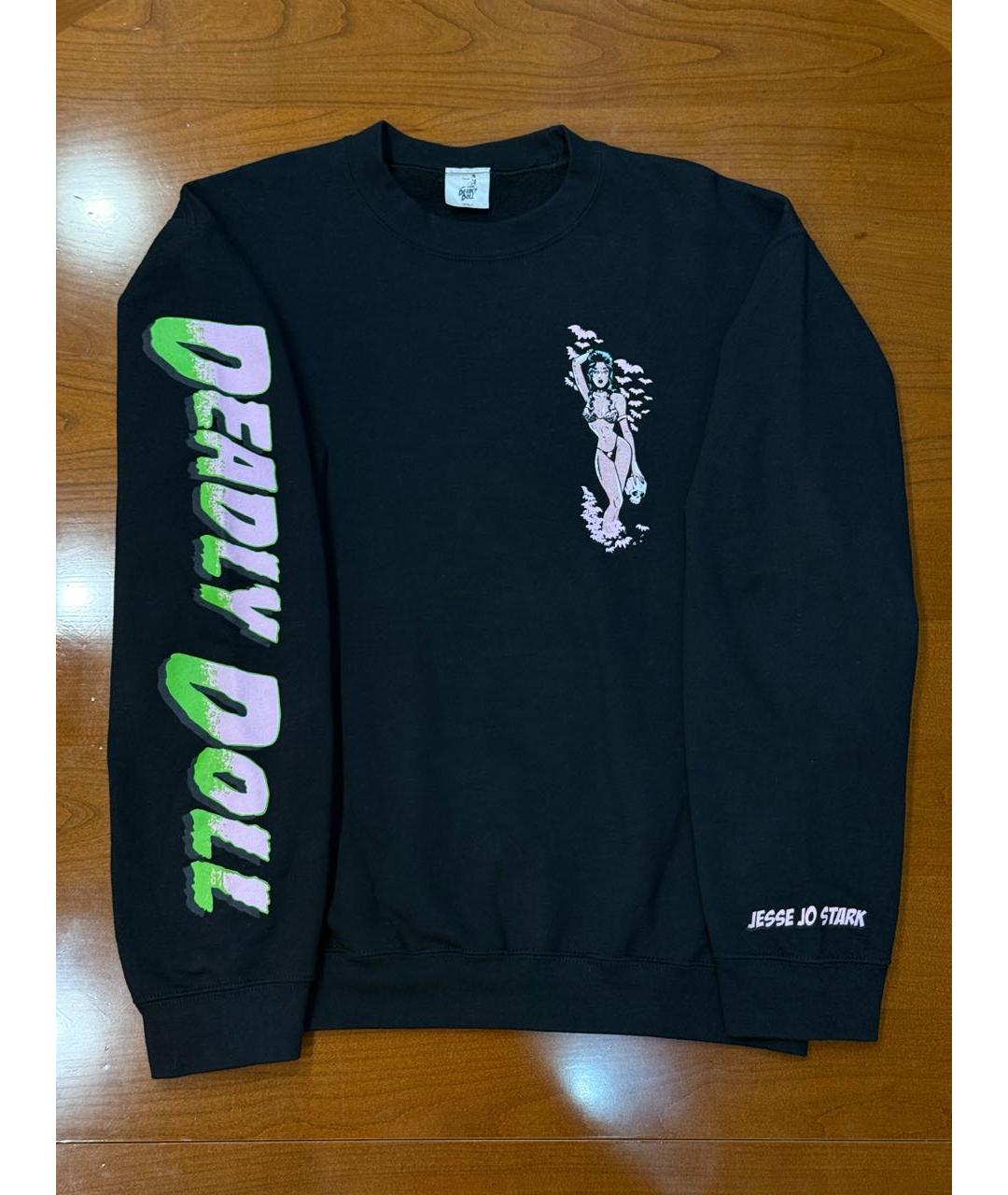 Deadly Doll Черный хлопковый спортивные костюмы, фото 6