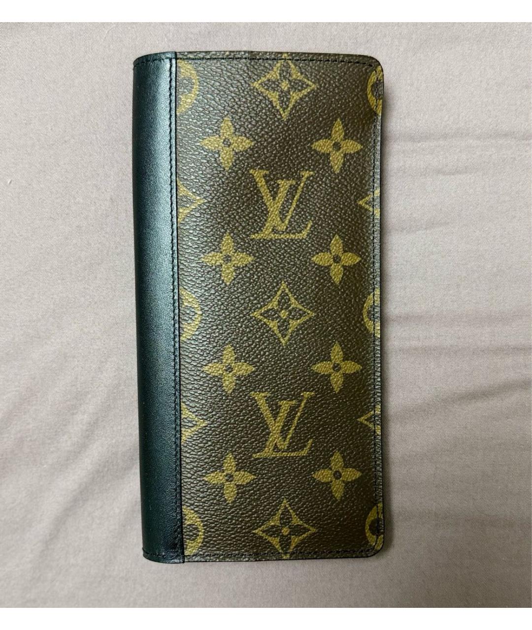 LOUIS VUITTON Коричневый кожаный кошелек, фото 8