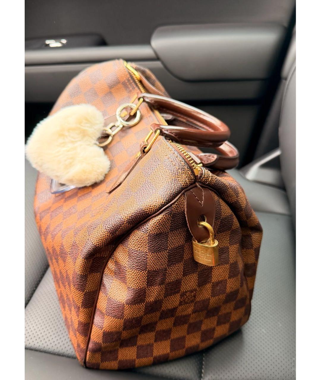 LOUIS VUITTON Коричневая сумка с короткими ручками, фото 2