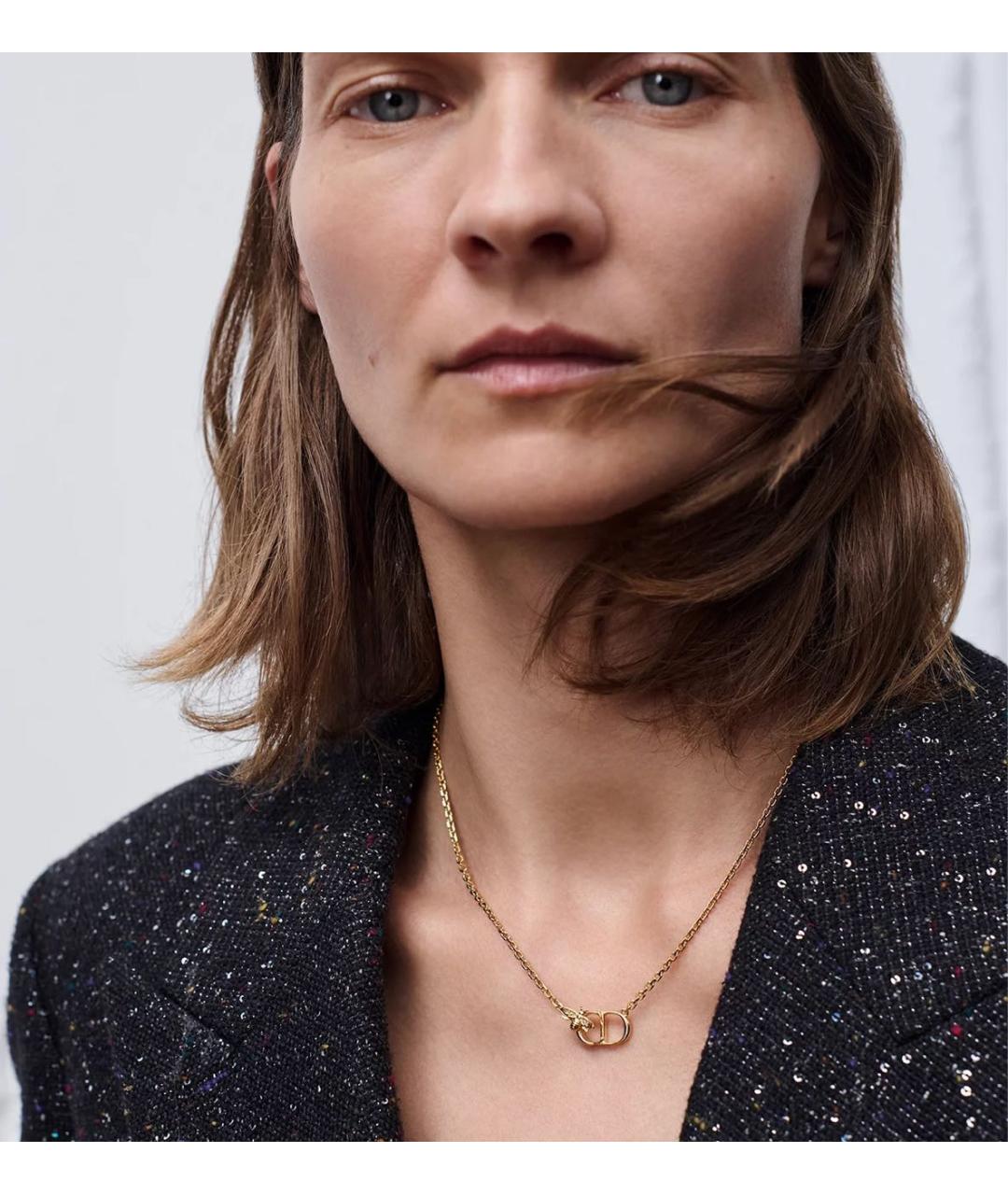 CHRISTIAN DIOR Желтая металлическая подвеска, фото 2