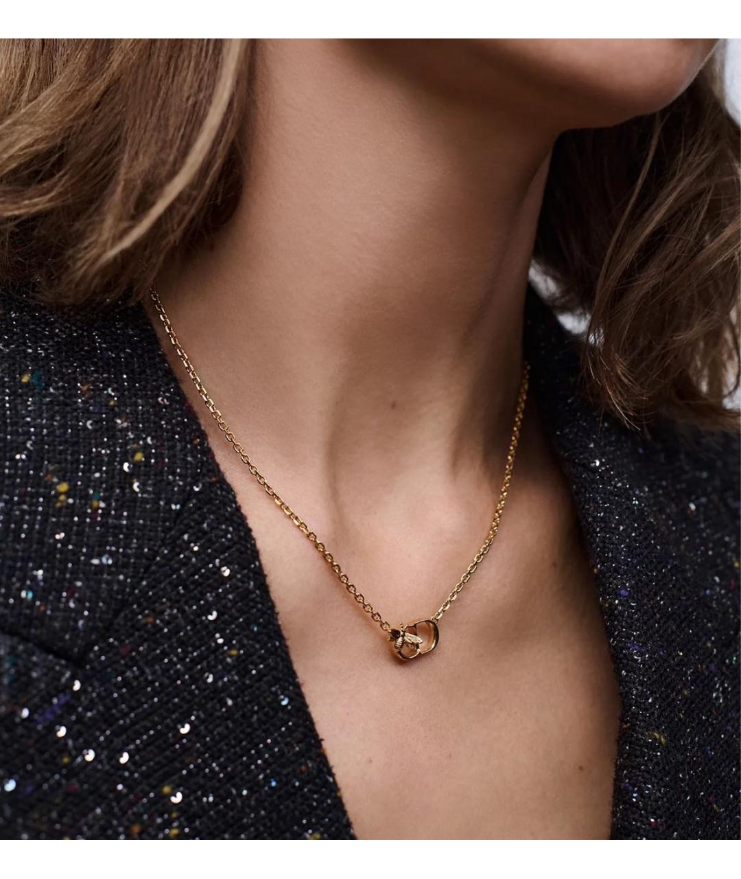 CHRISTIAN DIOR Желтая металлическая подвеска, фото 3