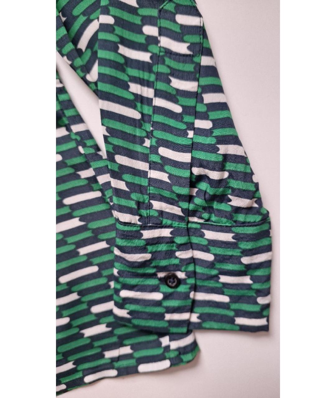 MAJE Зеленая шелковая рубашка, фото 7