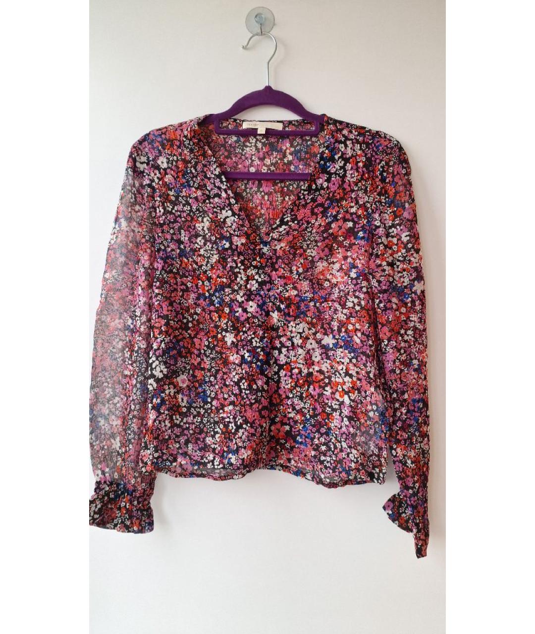 MAJE Розовая шелковая блузы, фото 2