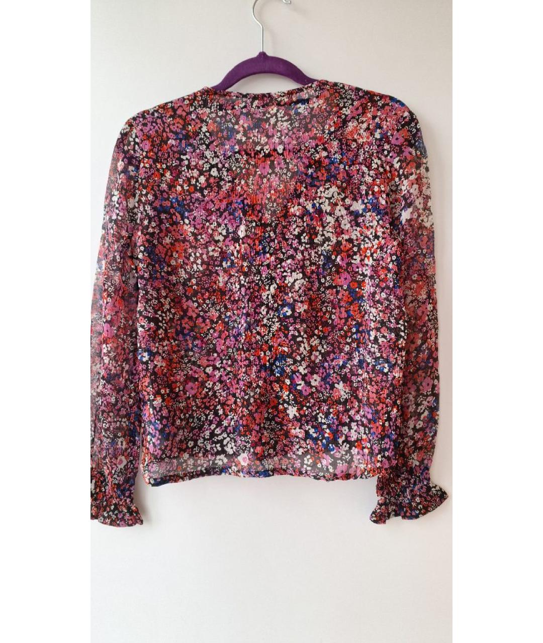 MAJE Розовая шелковая блузы, фото 3