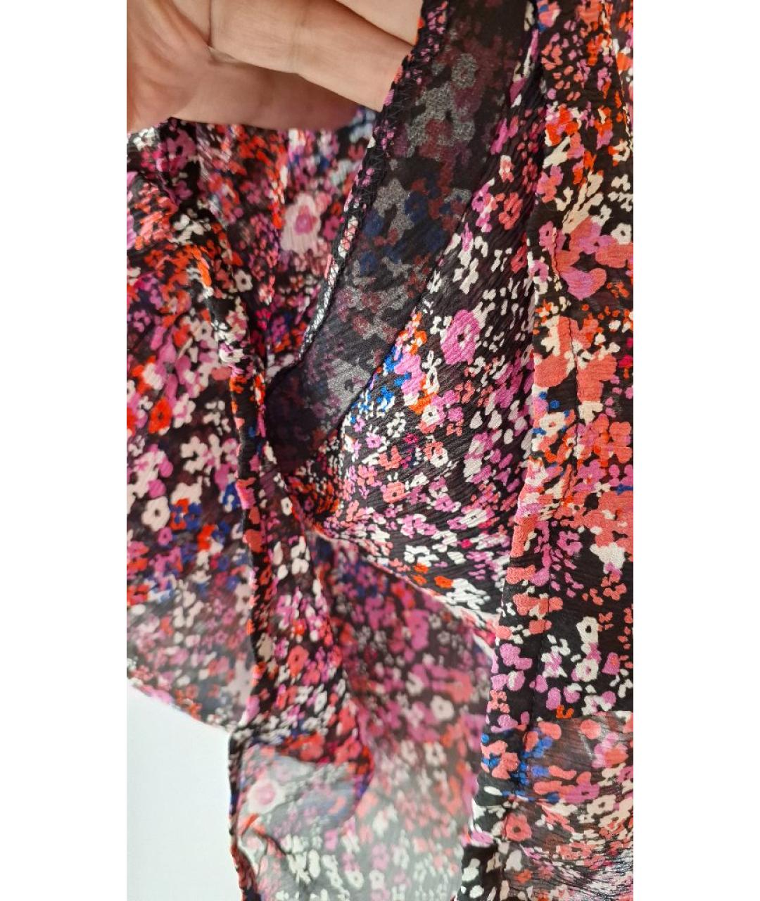 MAJE Розовая шелковая блузы, фото 8